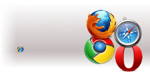 Happy browser logos, but Internet Explorer left alone.