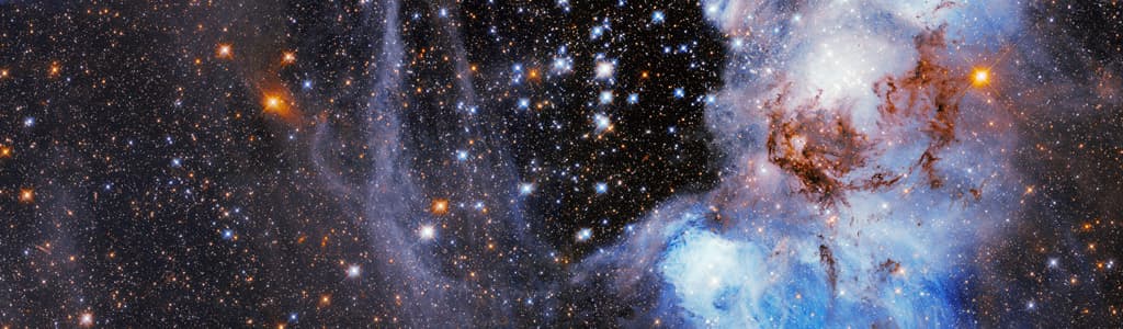 N44 is a complex nebula, one of its most distinctive features is the dark, starry gap called a “superbubble”.